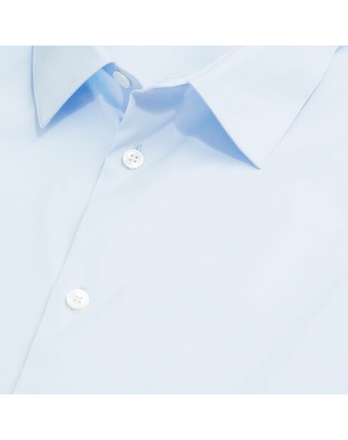 Chemise formelle en popeline bleue