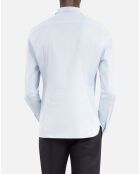 Chemise formelle en popeline bleue