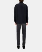 Chemise en lyocell et lin noire