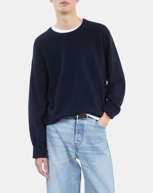 Pull en cachemire bleu marine