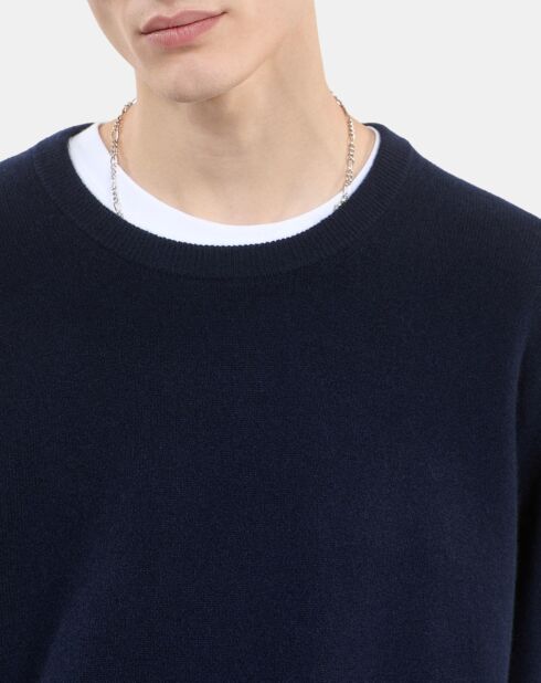 Pull en cachemire bleu marine