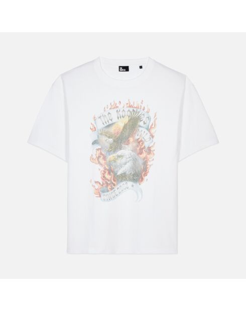 T-shirt avec sérigraphie écru