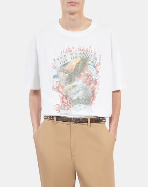 T-shirt avec sérigraphie écru