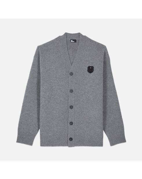 Cardigan   en laine grise
