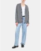 Cardigan   en laine grise