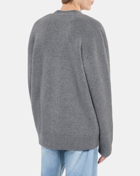 Cardigan   en laine grise