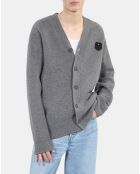 Cardigan   en laine grise