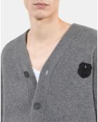 Cardigan   en laine grise