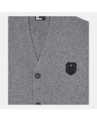 Cardigan   en laine grise