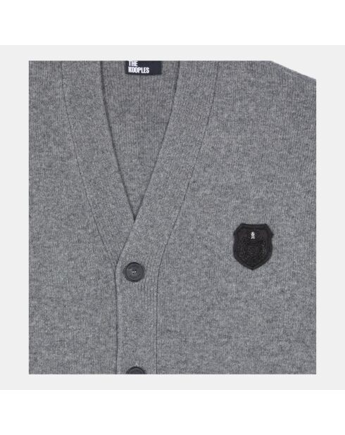 Cardigan   en laine grise