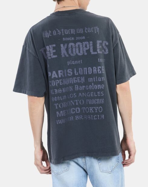 T-shirt à sérigraphie noir