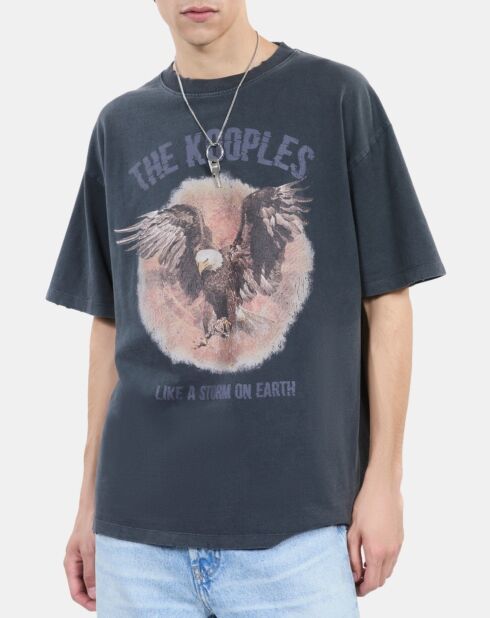 T-shirt à sérigraphie noir