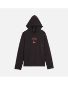 T-shirt manches longues avec sérigraphie noir lavé