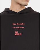 T-shirt manches longues avec sérigraphie noir lavé