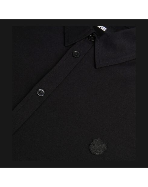 T-shirt manches longues style chemise noir