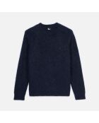 Pull en mohair et laine bleu marine