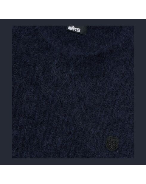 Pull en mohair et laine bleu marine