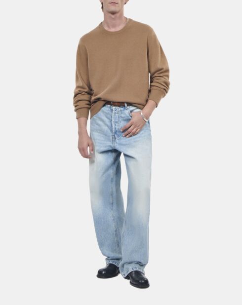 Pull en cachemire camel