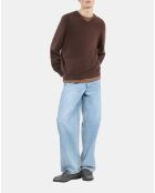 Pull en cachemire brun