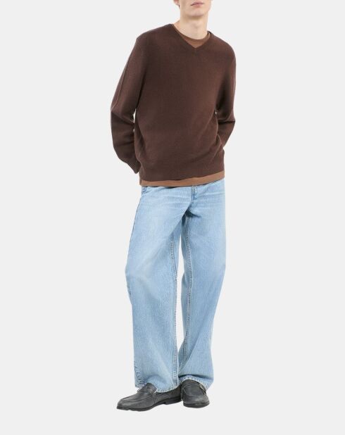 Pull en cachemire brun