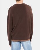 Pull en cachemire brun