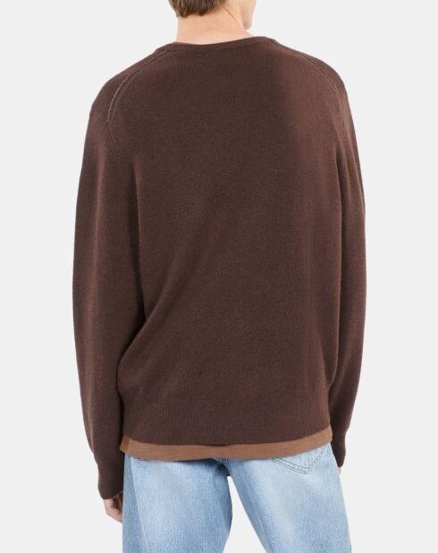 Pull en cachemire brun