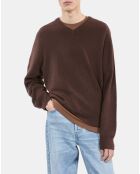 Pull en cachemire brun