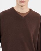 Pull en cachemire brun