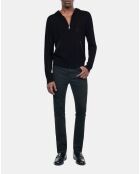 Cardigan à capuche en laine noir