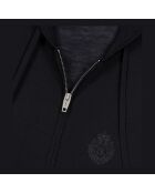 Cardigan à capuche en laine noir