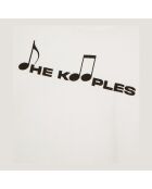 T-shirt manches longues à serigraphie ecru