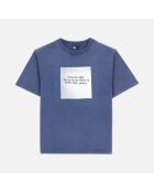 T-shirt à sérigraphie bleu