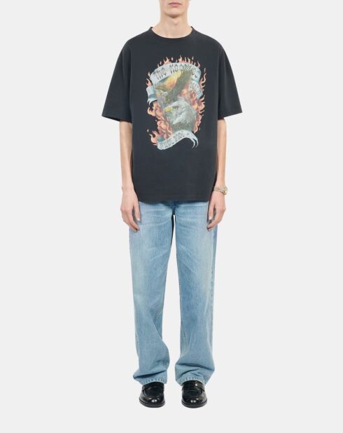 T-shirt avec sérigraphie noir