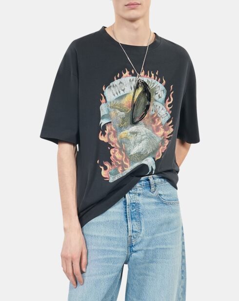 T-shirt avec sérigraphie noir