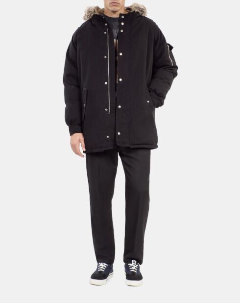 Parka à capuche noire