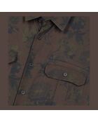 Chemise imprimé fleuri marron foncé