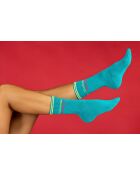 2 paires de chaussettes en coton rose/vert