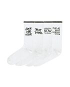 4 paires de chaussettes en coton blanches