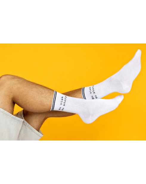 4 paires de chaussettes en coton blanches