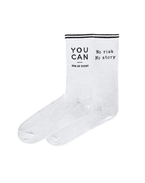 2 paires de chaussettes en coton blanches