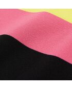 Pull court à rayures multicolore