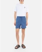 Short de bain monogramme bleu marine moyen