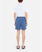 Short de bain monogramme bleu marine moyen