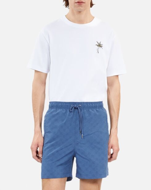 Short de bain monogramme bleu marine moyen