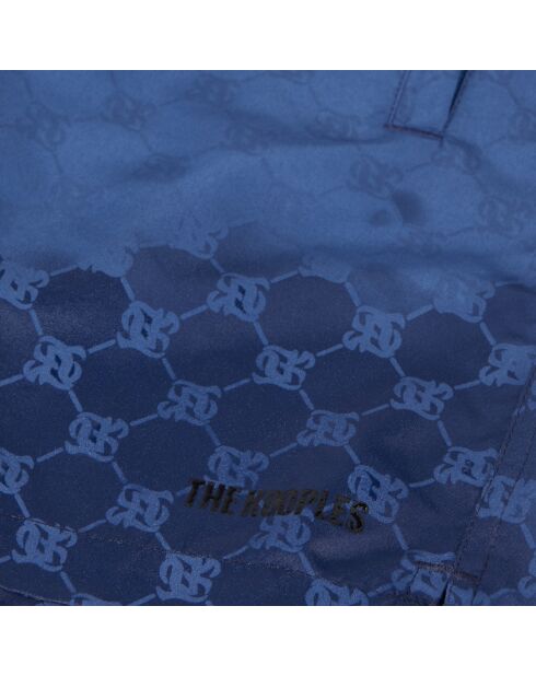 Short de bain monogramme bleu marine moyen