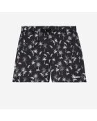Short de bain avec palmiers noir