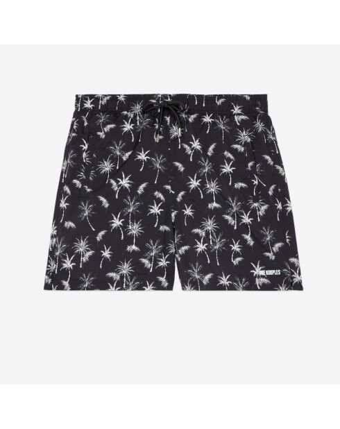 Short de bain avec palmiers noir