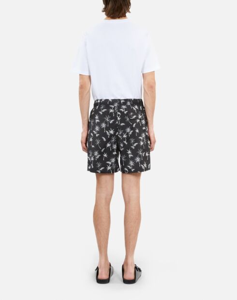 Short de bain avec palmiers noir