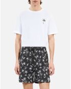 Short de bain avec palmiers noir