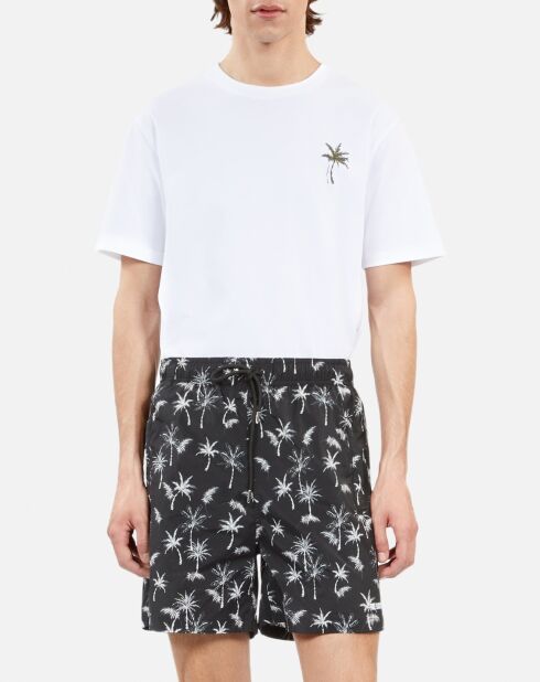 Short de bain avec palmiers noir